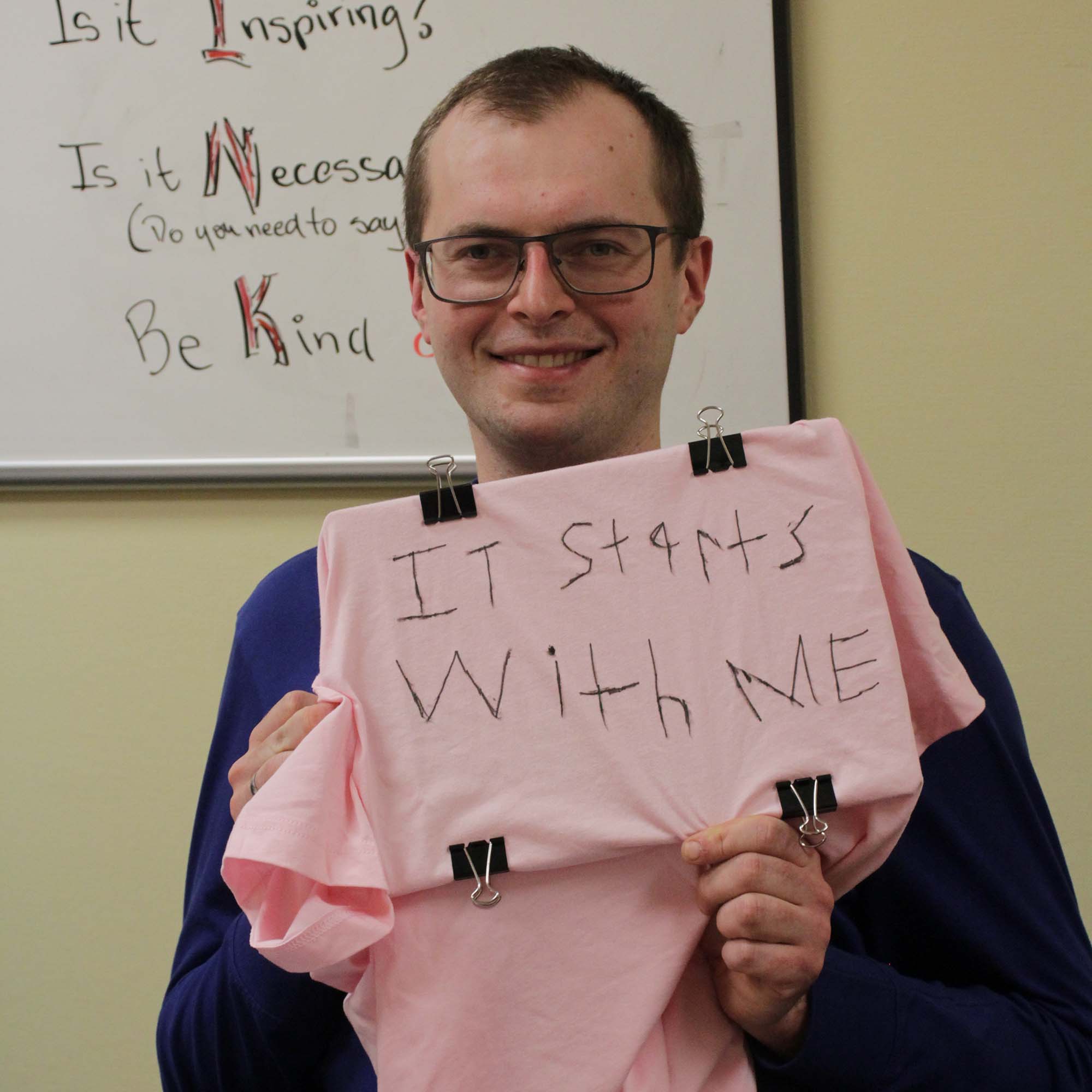 Brad Funk Pink Shirt