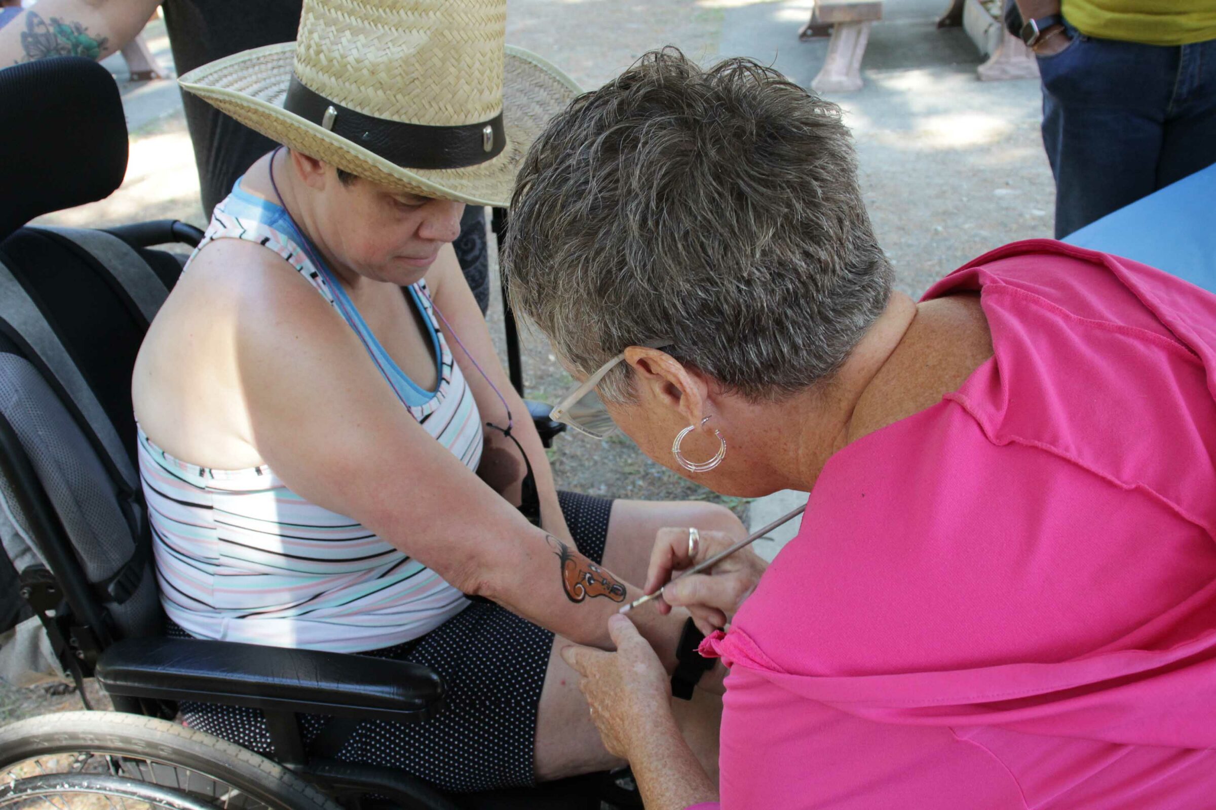 Cathy From Magical Faces Doing Body Painting