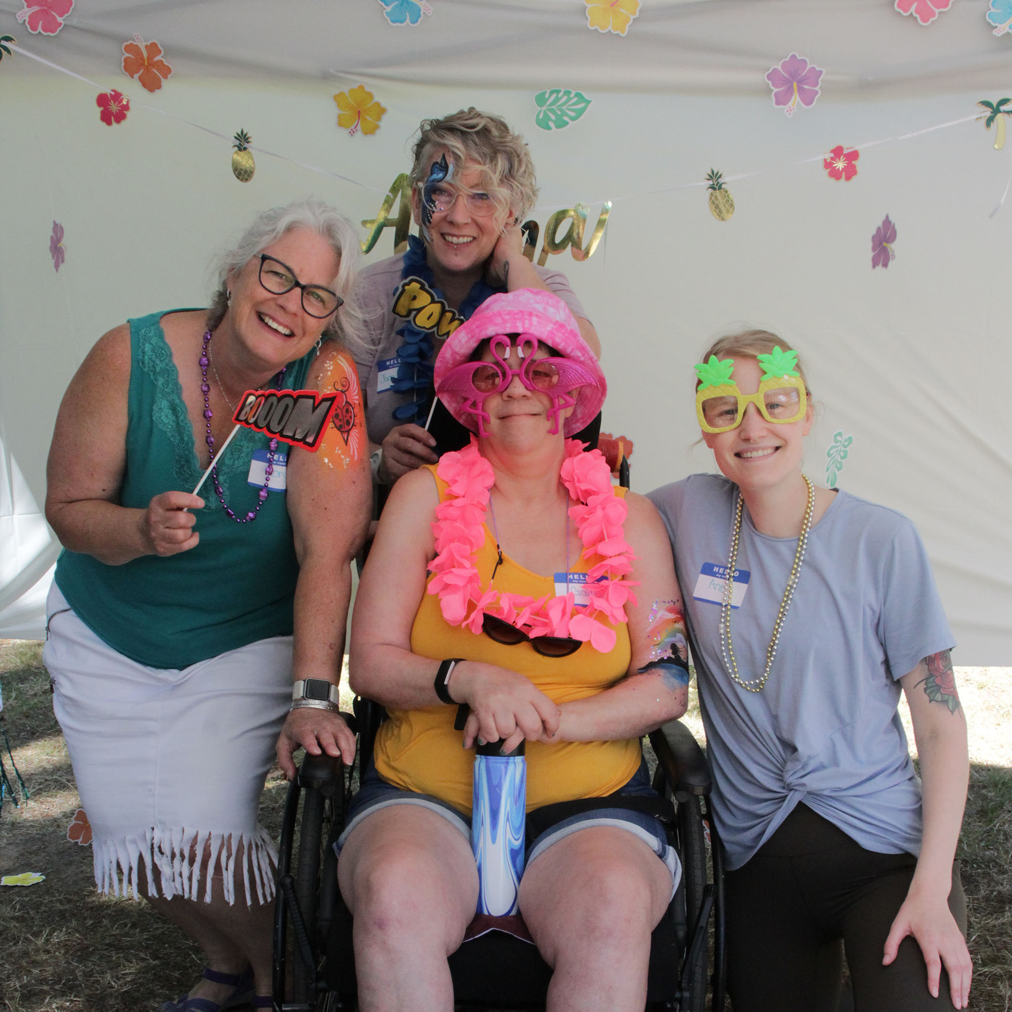 Island Staff And Person Served At Bbq Photo Booth